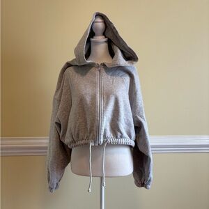 H&M Heather Gray Zip-Up Hoodie